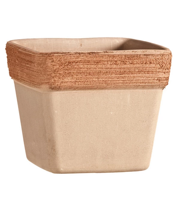 Degrea Terrakotta-Topf Graffiato, Quadratisch, Terrakotta-antik 3 Degrea Terrakotta-Topf Graffiato, Quadratisch, Terrakotta-antik