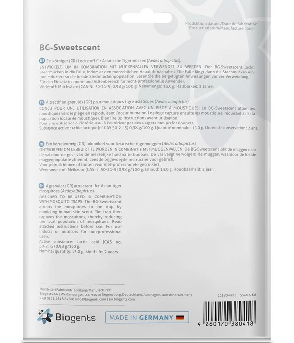 Biogents BG-Sweetscent Mückenlockstoff Nachfüllpackung, 1 Stk. 4 Biogents BG-Sweetscent Mückenlockstoff Nachfüllpackung, 1 Stk. – Bild 2