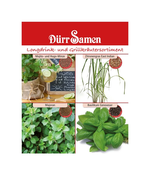 Dürr Samen Longdrink- Und Grillkräutersortiment 3 Dürr Samen Longdrink- Und Grillkräutersortiment