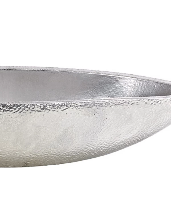 Dehner Keramik-Jardiniere Rosella, Oval, Silber, Ca. B50/H11/T17 Cm 4 Dehner Keramik-Jardiniere Rosella, Oval, Silber, Ca. B50/H11/T17 Cm – Bild 2