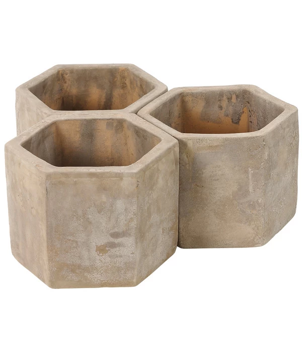 Dehner Terrakotta-Topf Hexagon, Ca. Ø25/H25 Cm 4 Dehner Terrakotta-Topf Hexagon, Ca. Ø25/H25 Cm – Bild 2