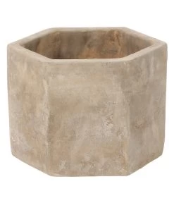 Dehner Terrakotta-Topf Hexagon, Ca. Ø25/H25 Cm