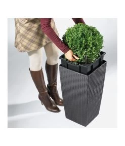 LECHUZA® Kunststoff-Topf Cubico Cottage 24 LECHUZA® Kunststoff-Topf Cubico Cottage -Pflanzenwelt Verkauf 3528429 WE DE 003 LechuzaCubicoCottageBlumenkuebeleckigBlumentopfBlumenvasegrau