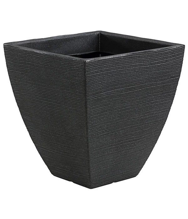 Dehner Kunststoff-Topf Capri In Riffeloptik, Anthrazit, Ca. B40/H42/T40 Cm 3 Dehner Kunststoff-Topf Capri In Riffeloptik, Anthrazit, Ca. B40/H42/T40 Cm