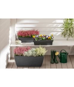 Kunststoff-Pflanzkasten Rille, Ca. B80/H34/T40 Cm, Anthrazit 7 Kunststoff-Pflanzkasten Rille, Ca. B80/H34/T40 Cm, Anthrazit -Pflanzenwelt Verkauf 3697406 WE MO 001 KunststoffPflanzkastenRille