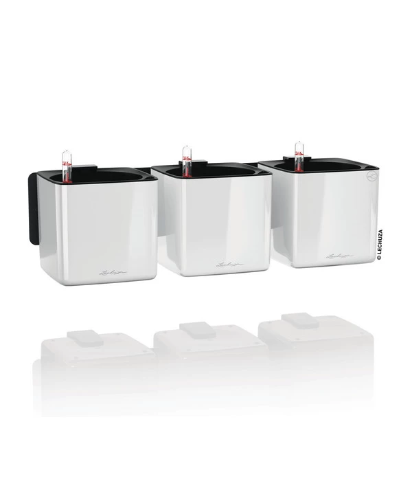 LECHUZA® CUBE Glossy Green Wall Home Kit, Ca. B48/H14/T15 Cm 3 LECHUZA® CUBE Glossy Green Wall Home Kit, Ca. B48/H14/T15 Cm