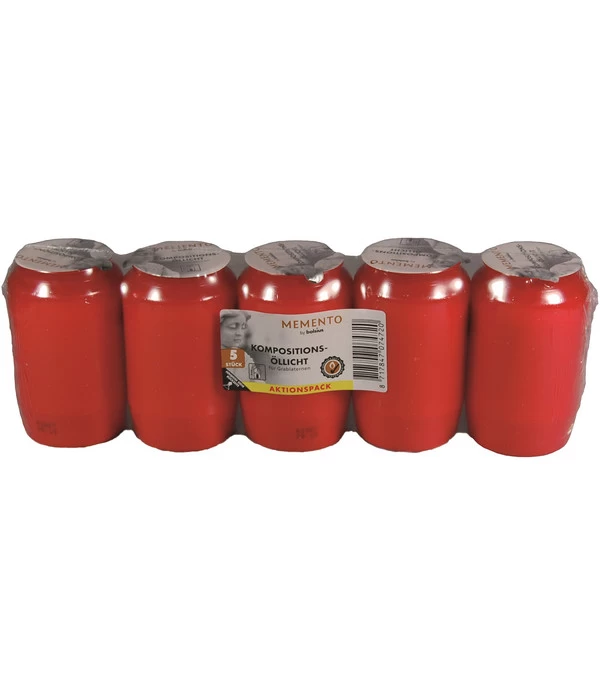 Bolsius Grab-Kompositions-Öllicht Set, 5 Stck 3 Bolsius Grab-Kompositions-Öllicht Set, 5 Stck