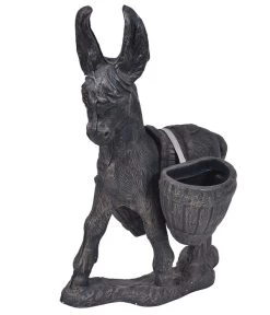 Roto Kunststoff-Blumentopf Esel, Grau, Ca. B43/H53/T16 Cm