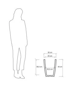 Farmet Kunststoff-Topf-Set Hydra, Konisch, Anthrazit, 2-teilig 12 Farmet Kunststoff-Topf-Set Hydra, Konisch, Anthrazit, 2-teilig -Pflanzenwelt Verkauf 4183182 WE DE 004 HYDRARunderPflanzkuebelDurchmesser30cm40cmhochDUNKELANTHRAZIT