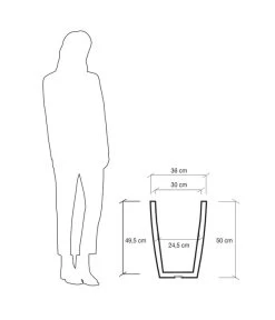 Farmet Kunststoff-Topf-Set Hydra, Konisch, Anthrazit, 2-teilig 13 Farmet Kunststoff-Topf-Set Hydra, Konisch, Anthrazit, 2-teilig -Pflanzenwelt Verkauf 4183653 WE DE 004 HYDRARunderPflanzkuebelDurchmesser36cm50cmhochDUNKELANTHRAZIT