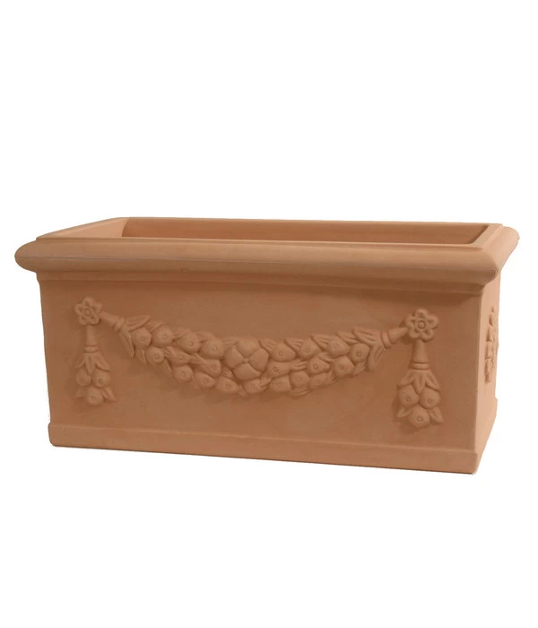 Farmet Farmet Kunststoff-Pflanzkübel Festonato, Rechteckig, Terrakotta 3 Farmet Farmet Kunststoff-Pflanzkübel Festonato, Rechteckig, Terrakotta