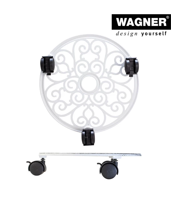 Wagner Pflanzenroller Antik, Ø 29 Cm, Weiß 5 Wagner Pflanzenroller Antik, Ø 29 Cm, Weiß – Bild 3