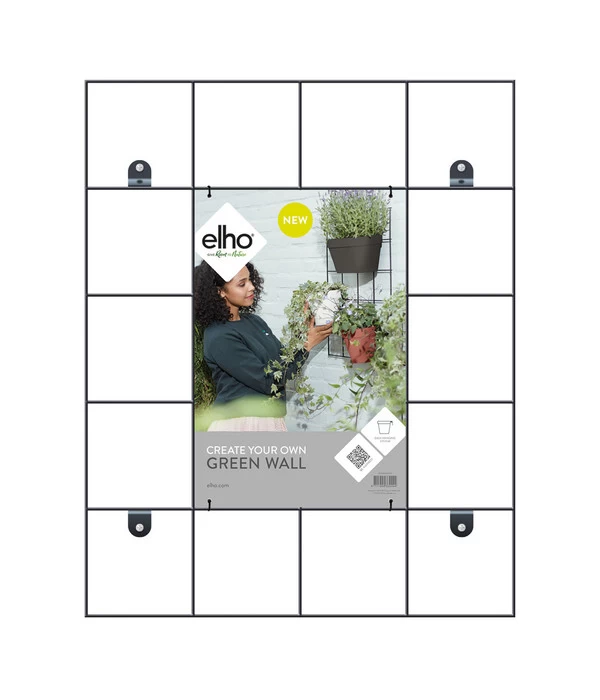 Elho Metall-Wandgitter Für Töpfe Loft Urban Green Wall Gestell, Ca. B47,3/H59/T1,5 Cm, Schwarz 3 Elho Metall-Wandgitter Für Töpfe Loft Urban Green Wall Gestell, Ca. B47,3/H59/T1,5 Cm, Schwarz