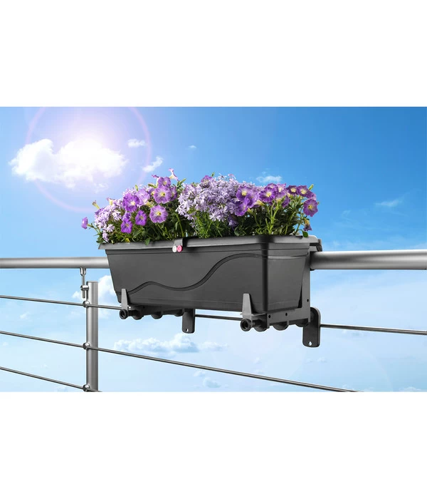 Dehner Kunststoff-Blumenkastenhalter, Anthrazit 5 Dehner Kunststoff-Blumenkastenhalter, Anthrazit – Bild 3