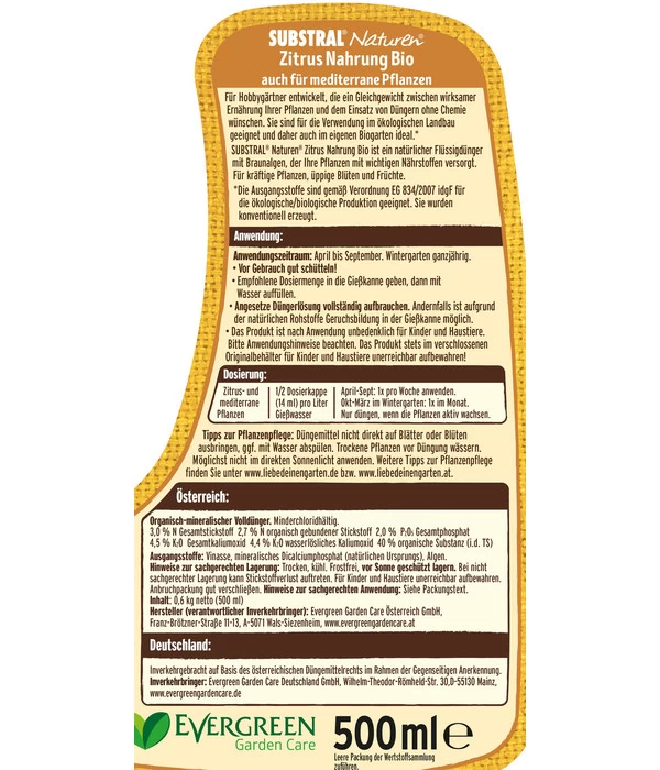 Substral® Naturen® Zitrus Nahrung, 500 Ml 4 Substral® Naturen® Zitrus Nahrung, 500 Ml – Bild 2