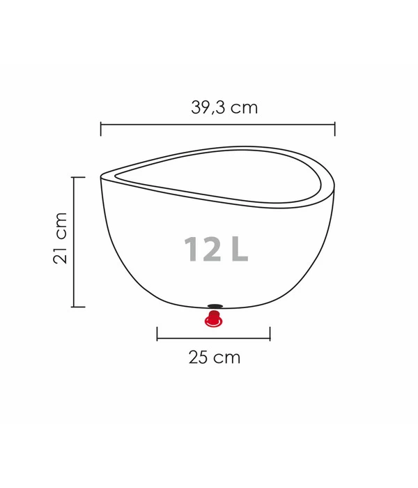Scheurich Kunststoff-Topf Wave Globe, Rund, Ca. Ø39,3/H21 Cm 6 Scheurich Kunststoff-Topf Wave Globe, Rund, Ca. Ø39,3/H21 Cm – Bild 4