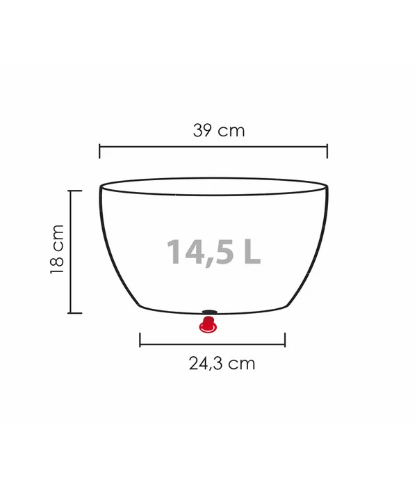 Scheurich Kunststoff-Topf Barceo Bowl, Rund, Ca. Ø39/H18 Cm 6 Scheurich Kunststoff-Topf Barceo Bowl, Rund, Ca. Ø39/H18 Cm – Bild 4