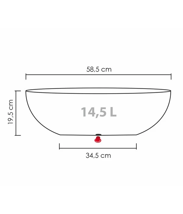 Scheurich Kunststoff-Topf Barceo Jard, Oval, Ca. Ø58,6/H19,5 Cm 5 Scheurich Kunststoff-Topf Barceo Jard, Oval, Ca. Ø58,6/H19,5 Cm – Bild 3
