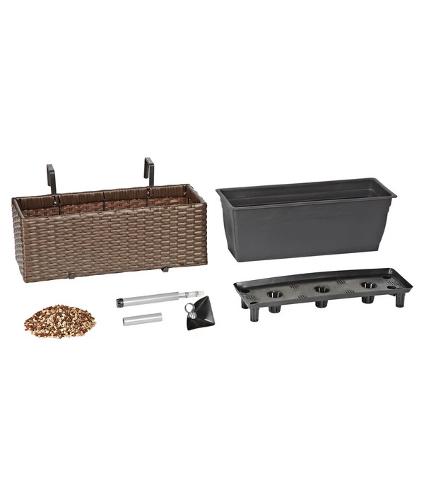 Dehner Kunststoff-Balkonkasten Florenz, Braun 5 Dehner Kunststoff-Balkonkasten Florenz, Braun – Bild 3