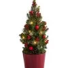 Geschmückter Weihnachtsbaum Antik, Mit Lichterkette, Ca. H50 Cm 2 Geschmückter Weihnachtsbaum Antik, Mit Lichterkette, Ca. H50 Cm -Pflanzenwelt Verkauf 6201958 WE FS 001 WeihnachtsbaeumchenAntikrot18cmLED