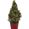 Geschmückter Weihnachtsbaum Antik, Mit Lichterkette, Ca. H70 Cm 2 Geschmückter Weihnachtsbaum Antik, Mit Lichterkette, Ca. H70 Cm -Pflanzenwelt Verkauf 6201974 WE FS 001 WeihnachtsbaeumchenAntikrot23cmLED