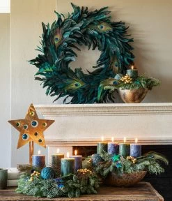 Adventsgesteck Peacock, Ca. B30/H22/T20 Cm -Pflanzenwelt Verkauf 6424469 6424477 6424493 6031983 WE MO 001 PeacockAdvent2022