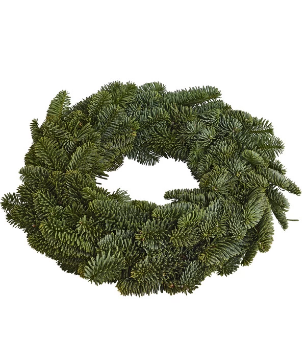 Dehner Premium Adventskranz Aus Bio-Nobilis-Tanne, Flach 3 Dehner Premium Adventskranz Aus Bio-Nobilis-Tanne, Flach