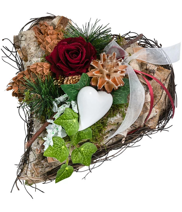 Grabgesteck Sören, Herzförmig, Ca. B22/H15/T25 Cm 3 Grabgesteck Sören, Herzförmig, Ca. B22/H15/T25 Cm