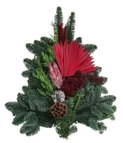 Grabstrauß, Dreieckig, Rot, Ca. B60/H12/T45 Cm