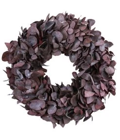 Dehner Kranz Eukalyptus, Dunkelrot, Ca. Ø45 Cm