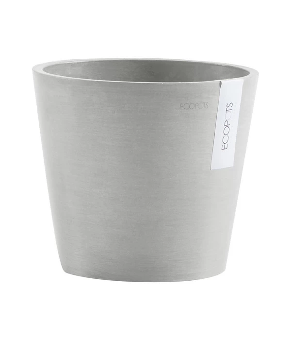 Ecopots Kunststoff-Topf Amsterdam Mit Wassersystem, Rund, Hellgrau 3 Ecopots Kunststoff-Topf Amsterdam Mit Wassersystem, Rund, Hellgrau
