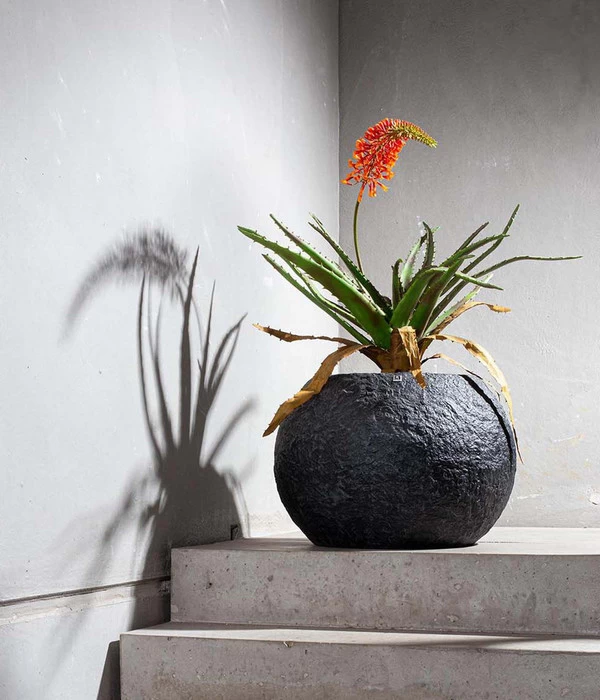 Fleur Ami Kunststoff-Topf Rocky, Bauchig 4 Fleur Ami Kunststoff-Topf Rocky, Bauchig – Bild 2