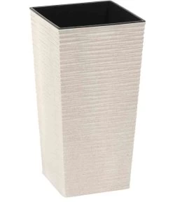 Siena Garden Kunststoff-Topf ECO Nizza, Konisch, Weiß, Ca. B25/H46,5/T25 Cm, 2er-Set 5 Siena Garden Kunststoff-Topf ECO Nizza, Konisch, Weiß, Ca. B25/H46,5/T25 Cm, 2er-Set -Pflanzenwelt Verkauf 6655096 WE FS 002 PflanzgefaesseEcoNizzaWeiss