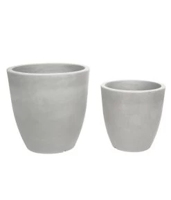 Farmet Kunststoff-Topf-Set Orione Alto, Rund, Grau, 2-teilig