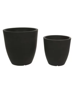 Farmet Kunststoff-Topf-Set Orione Alto, Rund, Anthrazit, 2-teilig