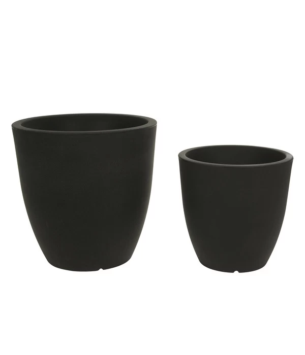 Farmet Kunststoff-Topf-Set Orione Alto, Rund, Anthrazit, 2-teilig 3 Farmet Kunststoff-Topf-Set Orione Alto, Rund, Anthrazit, 2-teilig