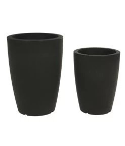 Farmet Kunststoff-Topf-Set Hydra, Konisch, Anthrazit, 2-teilig