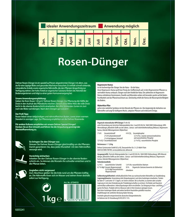 Dehner Rosen-Dünger 4 Dehner Rosen-Dünger – Bild 2