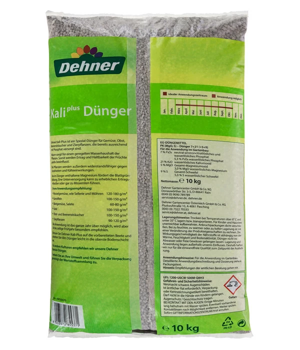 Dehner Kali-Plus Dünger, 10 Kg 4 Dehner Kali-Plus Dünger, 10 Kg – Bild 2