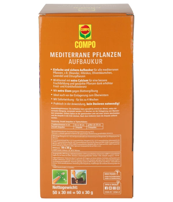 COMPO Mediterrane Pflanzen Aufbaukur, 30 Ml 4 COMPO Mediterrane Pflanzen Aufbaukur, 30 Ml – Bild 2