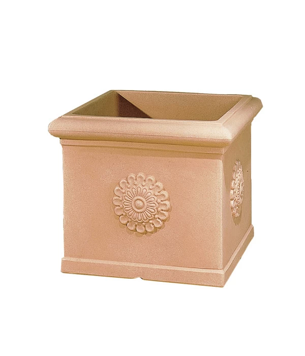 Farmet New Kunststoff-Topf Festonato, Quadratisch, Terrakotta, Inkl. Untersetzer 4 Farmet New Kunststoff-Topf Festonato, Quadratisch, Terrakotta, Inkl. Untersetzer – Bild 2