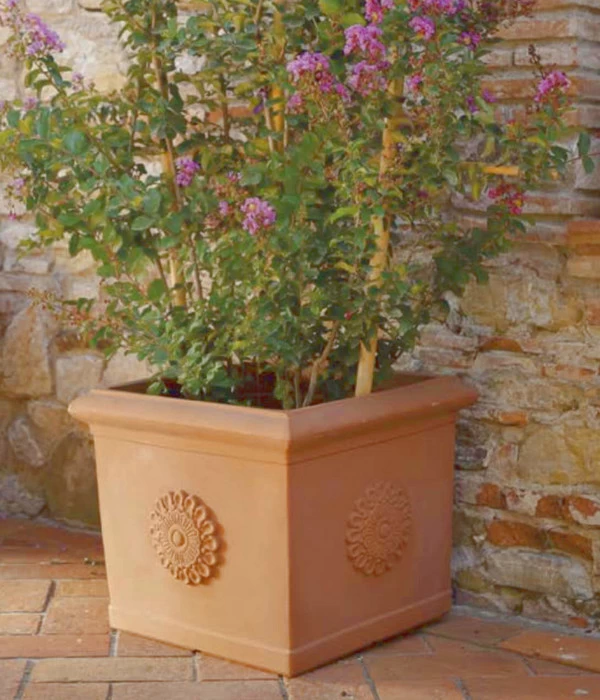 Farmet New Kunststoff-Topf Festonato, Quadratisch, Terrakotta, Inkl. Untersetzer 5 Farmet New Kunststoff-Topf Festonato, Quadratisch, Terrakotta, Inkl. Untersetzer – Bild 3