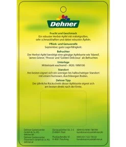 Herbstapfel 'Rubinola' 11 Herbstapfel 'Rubinola' -Pflanzenwelt Verkauf 7747165 HerbstapfelRubinola Etikett 2