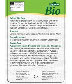 Bioland Koriander 7 Bioland Koriander -Pflanzenwelt Verkauf 8001984 BioKoriander Etikett neu 2