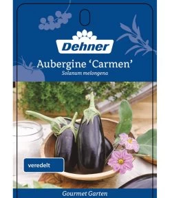 Dehner Gourmet Garten Aubergine, Veredelt 10 Dehner Gourmet Garten Aubergine, Veredelt -Pflanzenwelt Verkauf 8830051 GGAubergineCarmen Etikett 1